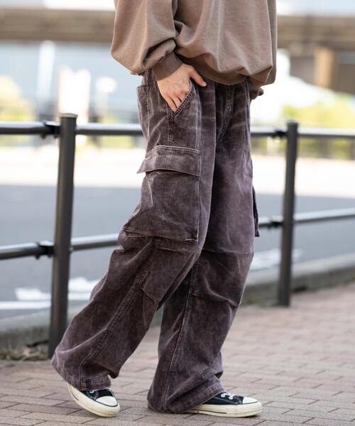 WEGO（ウィゴー）の「WEGO/【25年秋冬新作】イージーコーデュロイカーゴパンツ（カーゴパンツ・メンズ・ブラウン系その他/ライトベージュ/ブラック系その他・MEDIUM/LARGE）」の11枚目の写真
