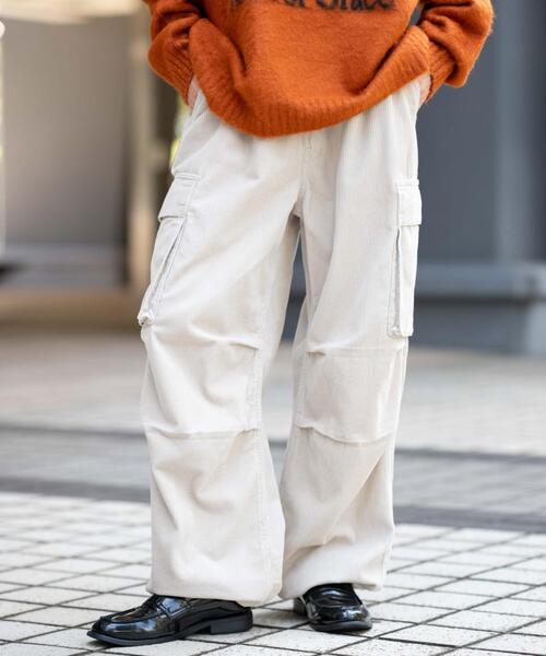 WEGO（ウィゴー）の「WEGO/【25年秋冬新作】イージーコーデュロイカーゴパンツ（カーゴパンツ・メンズ・ブラウン系その他/ライトベージュ/ブラック系その他・MEDIUM/LARGE）」の16枚目の写真
