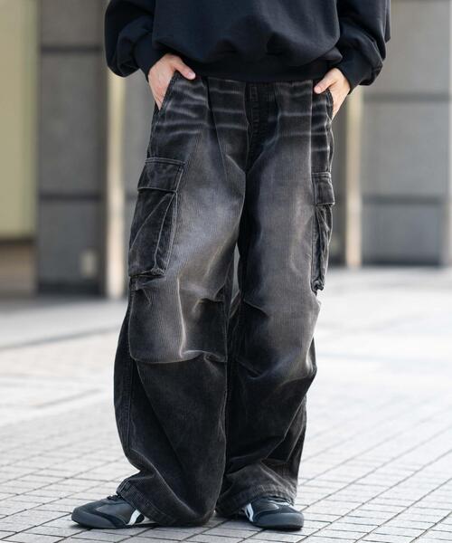 WEGO（ウィゴー）の「WEGO/【25年秋冬新作】イージーコーデュロイカーゴパンツ（カーゴパンツ・メンズ・ブラウン系その他/ライトベージュ/ブラック系その他・MEDIUM/LARGE）」の4枚目の写真