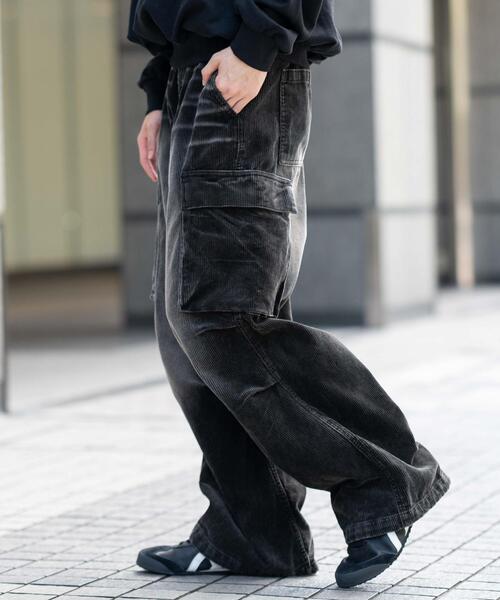 WEGO（ウィゴー）の「WEGO/【25年秋冬新作】イージーコーデュロイカーゴパンツ（カーゴパンツ・メンズ・ブラウン系その他/ライトベージュ/ブラック系その他・MEDIUM/LARGE）」の5枚目の写真