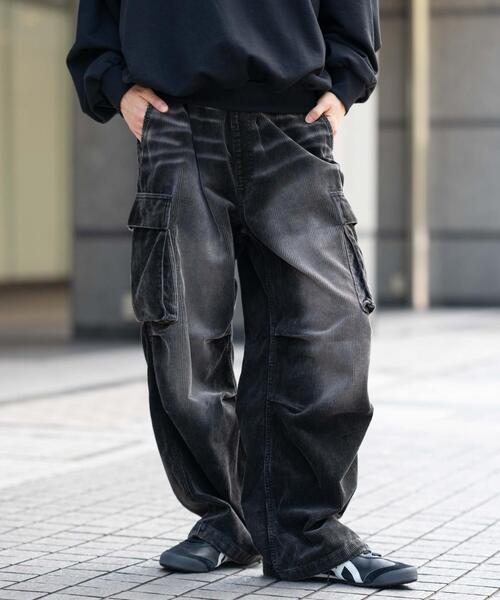 WEGO（ウィゴー）の「WEGO/【25年秋冬新作】イージーコーデュロイカーゴパンツ（カーゴパンツ・メンズ・ブラウン系その他/ライトベージュ/ブラック系その他・MEDIUM/LARGE）」の7枚目の写真