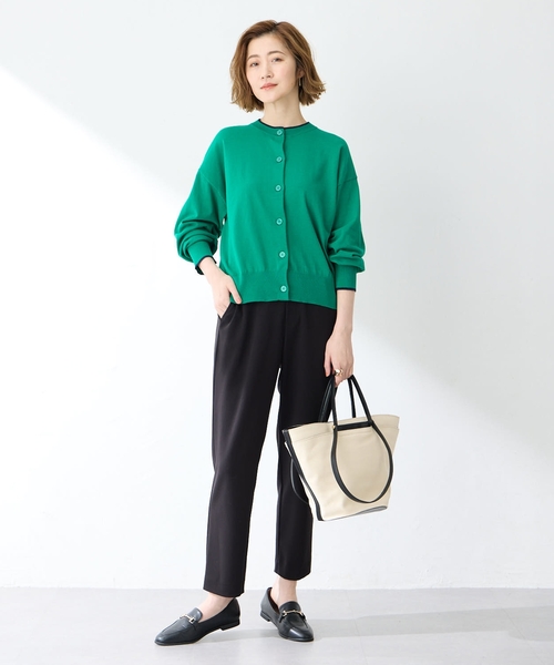 Petit Honfleur（プチオンフルール）の「バイカラーニットカーディガン（カーディガン/ボレロ・レディース・ピンク/グリーン/グレー/ネイビー・M/L）」の20枚目の写真