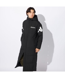 Kappa（カッパ）の「Kappa カッパ ブランド ロゴ 軽量タフタ フード付き 中綿 ベンチコート ジャケット（ダウンジャケット/コート）」