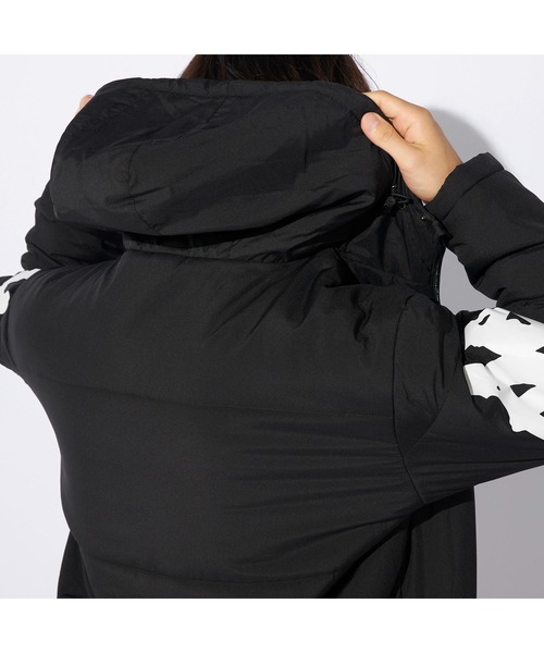 Kappa(カッパ)の「Kappa カッパ ブランド ロゴ 軽量タフタ フード付き 中綿 ベンチコート ジャケット(ダウンジャケット/コート・メンズ・ネイビー/ブラック・LL/L/M)」の11枚目の写真