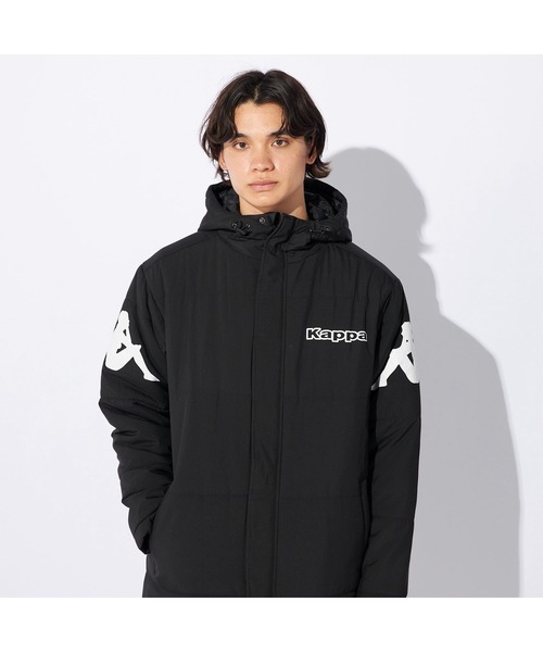セール】Kappa カッパ ブランド ロゴ 軽量タフタ フード付き 中綿