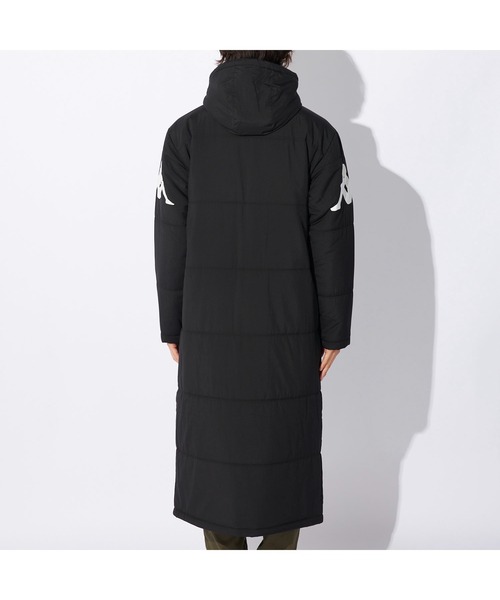 Kappa(カッパ)の「Kappa カッパ ブランド ロゴ 軽量タフタ フード付き 中綿 ベンチコート ジャケット(ダウンジャケット/コート・メンズ・ネイビー/ブラック・LL/L/M)」の10枚目の写真