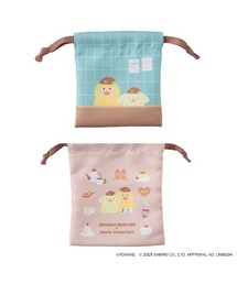 Brunch Brother（ブランチブラザー）の「ブランチブラザーｘサンリオキャラクターズ 巾着ポーチ・2pセット マークス（ポーチ）」