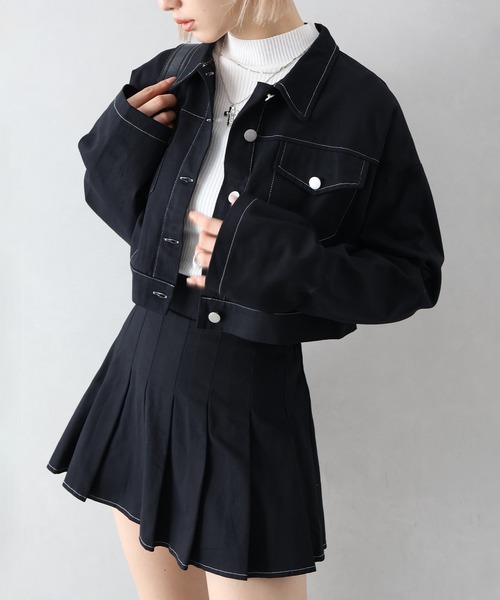 SpRay（スプレイ）の「ツイルステッチプリーツ　ＳＥＴ　ＵＰ（セットアップ・レディース・ブラウン/チャコールグレー/ブラック・FREE）」の17枚目の写真