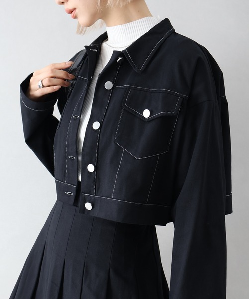 SpRay（スプレイ）の「ツイルステッチプリーツ　ＳＥＴ　ＵＰ（セットアップ・レディース・ブラウン/チャコールグレー/ブラック・FREE）」の21枚目の写真