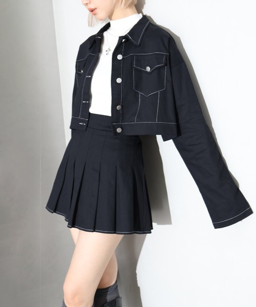 SpRay（スプレイ）の「ツイルステッチプリーツ　ＳＥＴ　ＵＰ（セットアップ・レディース・ブラウン/チャコールグレー/ブラック・FREE）」の19枚目の写真