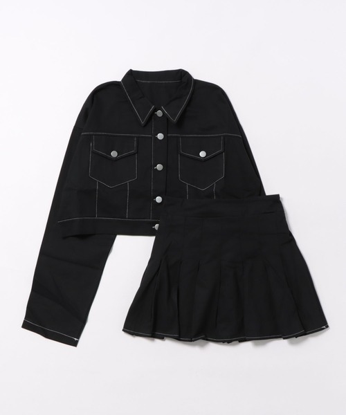 SpRay（スプレイ）の「ツイルステッチプリーツ　ＳＥＴ　ＵＰ（セットアップ・レディース・ブラウン/チャコールグレー/ブラック・FREE）」の10枚目の写真