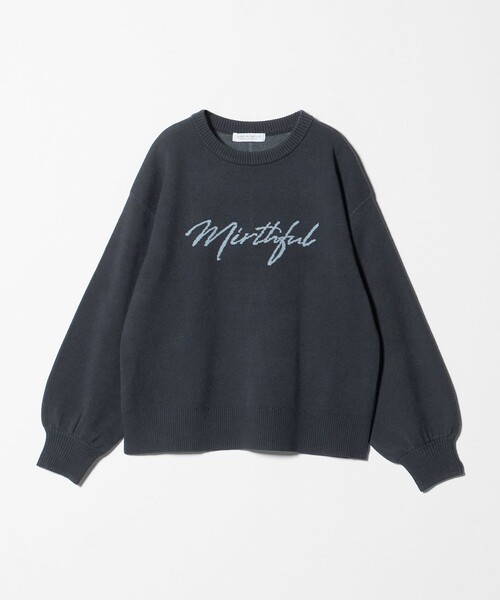 A DAY IN THE LIFE UNITED ARROWS（アデイインザライフユナイテッドアローズ）の「ダブルジャガード ロゴニット ＜A DAY IN THE LIFE＞（ニット/セーター・レディース・ネイビー/ライトグレー/ピンク/オフホワイト・FREE）」の4枚目の写真