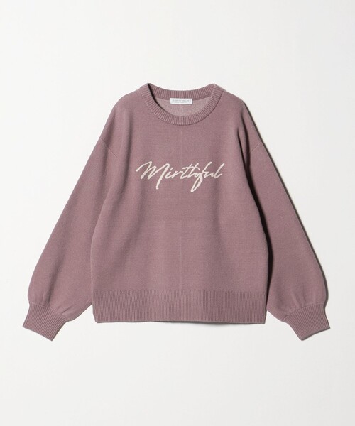 A DAY IN THE LIFE UNITED ARROWS（アデイインザライフユナイテッドアローズ）の「ダブルジャガード ロゴニット ＜A DAY IN THE LIFE＞（ニット/セーター・レディース・ネイビー/ライトグレー/ピンク/オフホワイト・FREE）」の2枚目の写真