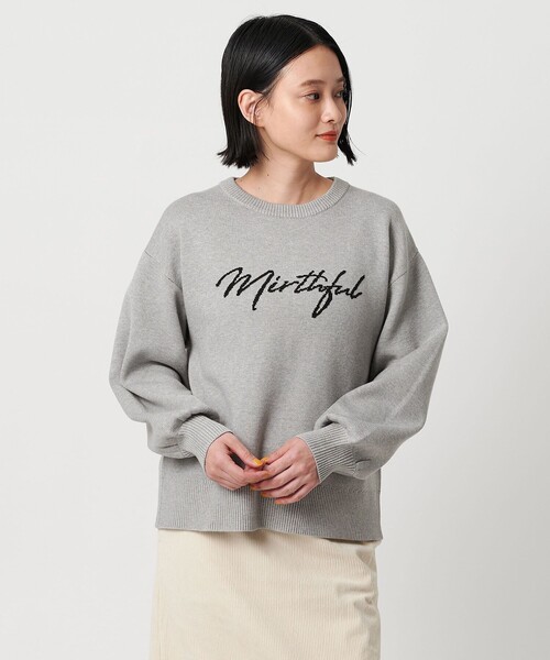 A DAY IN THE LIFE UNITED ARROWS（アデイインザライフユナイテッドアローズ）の「ダブルジャガード ロゴニット ＜A DAY IN THE LIFE＞（ニット/セーター・レディース・ネイビー/ライトグレー/ピンク/オフホワイト・FREE）」の3枚目の写真