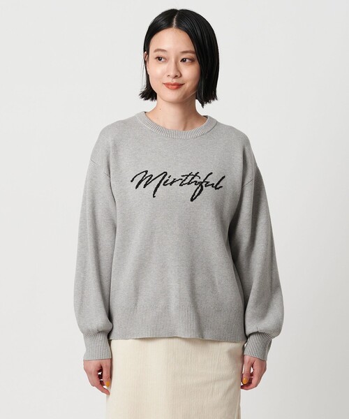 A DAY IN THE LIFE UNITED ARROWS（アデイインザライフユナイテッドアローズ）の「ダブルジャガード ロゴニット ＜A DAY IN THE LIFE＞（ニット/セーター・レディース・ネイビー/ライトグレー/ピンク/オフホワイト・FREE）」の18枚目の写真