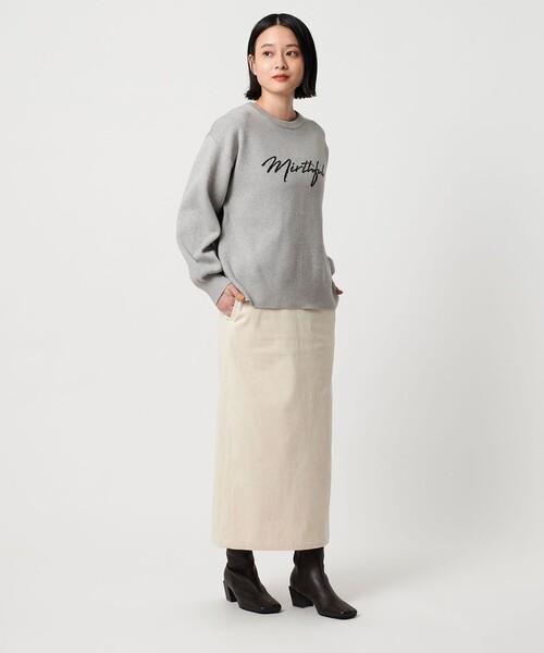 A DAY IN THE LIFE UNITED ARROWS（アデイインザライフユナイテッドアローズ）の「ダブルジャガード ロゴニット ＜A DAY IN THE LIFE＞（ニット/セーター・レディース・ネイビー/ライトグレー/ピンク/オフホワイト・FREE）」の19枚目の写真