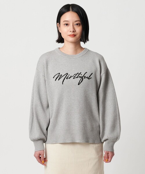 A DAY IN THE LIFE UNITED ARROWS（アデイインザライフユナイテッドアローズ）の「ダブルジャガード ロゴニット ＜A DAY IN THE LIFE＞（ニット/セーター・レディース・ネイビー/ライトグレー/ピンク/オフホワイト・FREE）」の21枚目の写真