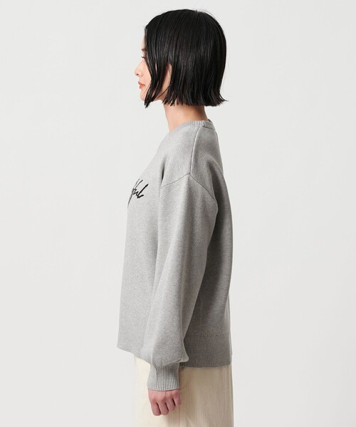 A DAY IN THE LIFE UNITED ARROWS（アデイインザライフユナイテッドアローズ）の「ダブルジャガード ロゴニット ＜A DAY IN THE LIFE＞（ニット/セーター・レディース・ネイビー/ライトグレー/ピンク/オフホワイト・FREE）」の22枚目の写真