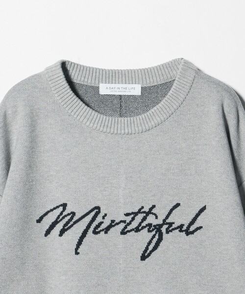 A DAY IN THE LIFE UNITED ARROWS（アデイインザライフユナイテッドアローズ）の「ダブルジャガード ロゴニット ＜A DAY IN THE LIFE＞（ニット/セーター・レディース・ネイビー/ライトグレー/ピンク/オフホワイト・FREE）」の7枚目の写真