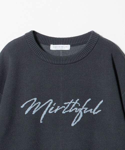 A DAY IN THE LIFE UNITED ARROWS（アデイインザライフユナイテッドアローズ）の「ダブルジャガード ロゴニット ＜A DAY IN THE LIFE＞（ニット/セーター・レディース・ネイビー/ライトグレー/ピンク/オフホワイト・FREE）」の11枚目の写真