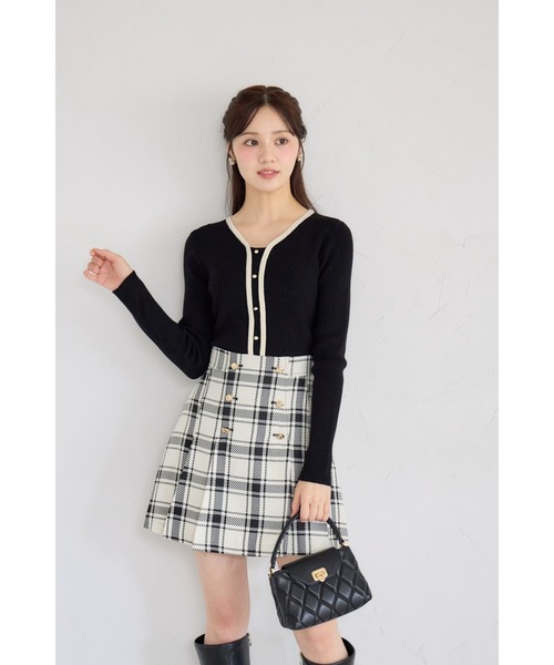 tocco closet（トッコ　クローゼット）の「【ZOZO限定】細リブ配色もちもちニットトップス（ニット/セーター・レディース・チャコール/ネイビー/オフホワイト/ブラック/ピンクベージュ/ブルー/ボルドー・M）」の17枚目の写真