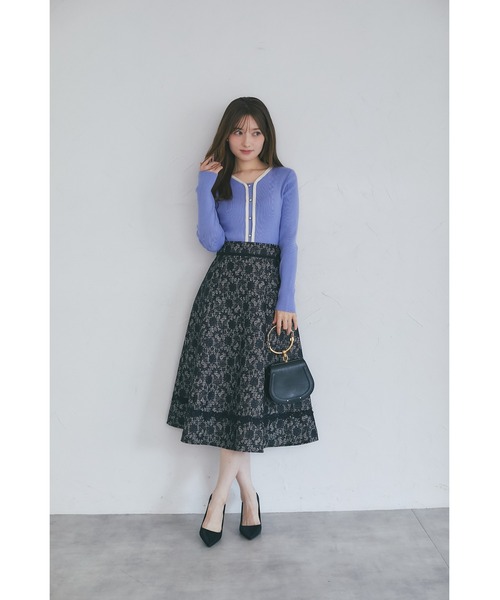 ZOZO限定】細リブ配色もちもちニットトップス（ニット/セーター