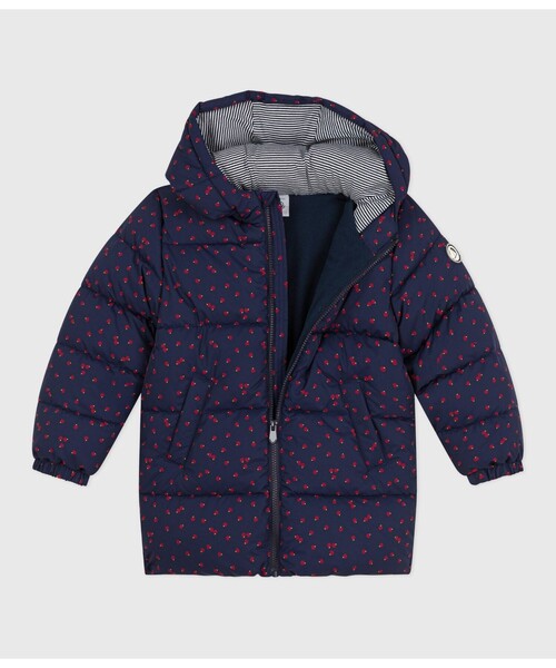 PETIT BATEAU(プチバトー)の「中綿入りフードジャケット(ダウンジャケット/コート・キッズ・ブルー系その他・6YEAR/8YEAR/10YEAR/12YEAR)」の2枚目の写真
