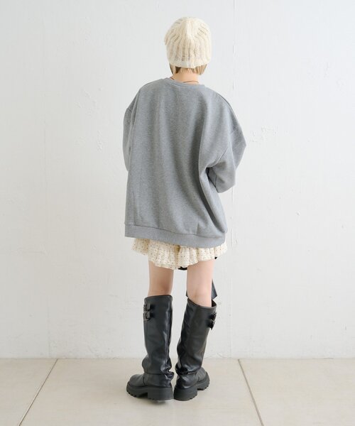 w closet（ダブルクローゼット）の「ハートフリルスウェット（パーカー・レディース・グレー/レッド/グリーン/アイボリー・FREE）」の17枚目の写真