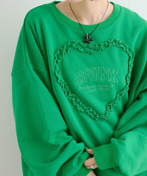 w closet（ダブルクローゼット）の「ハートフリルスウェット（パーカー・レディース・グレー/レッド/グリーン/アイボリー・FREE）」の21枚目の写真