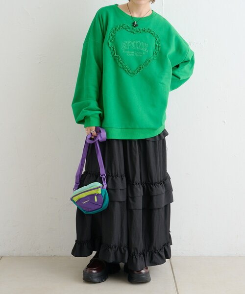 ハートフリルスウェット（パーカー）｜w closet（ダブルクローゼット