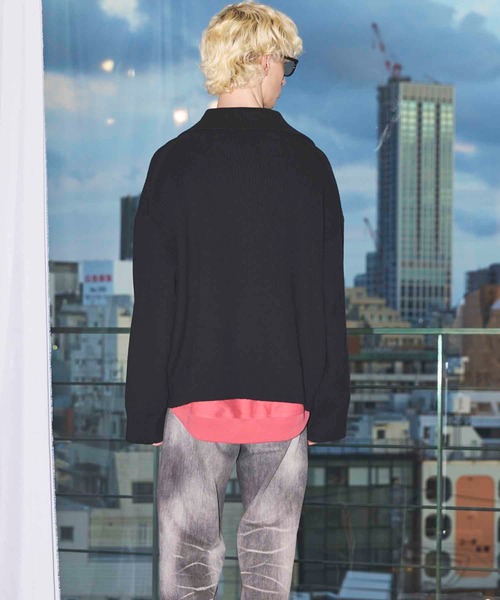 MAISON SPECIAL(メゾンスペシャル)の「《UNISEX》Prime-Over Skipper Knit/プライムオーバースキッパーニット【MAISON SPECIAL/メゾンスペシャル】(ニット/セーター・メンズ・アイボリー/ブラック/サックスブルー/レッド・0/1/2)」の16枚目の写真