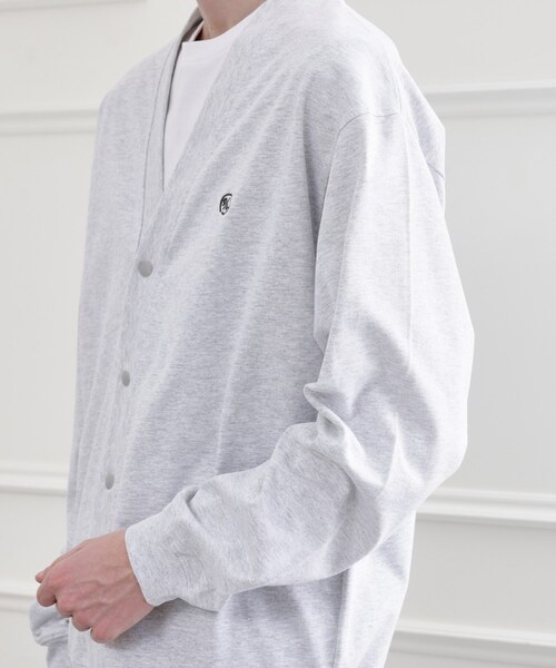 TAKEO KIKUCHI（タケオキクチ）の「【LIMITED】ワンポイント刺繍スウェットカーディガン（カーディガン/ボレロ・メンズ・ブラック/ライトグレー・02/03/04）」の7枚目の写真