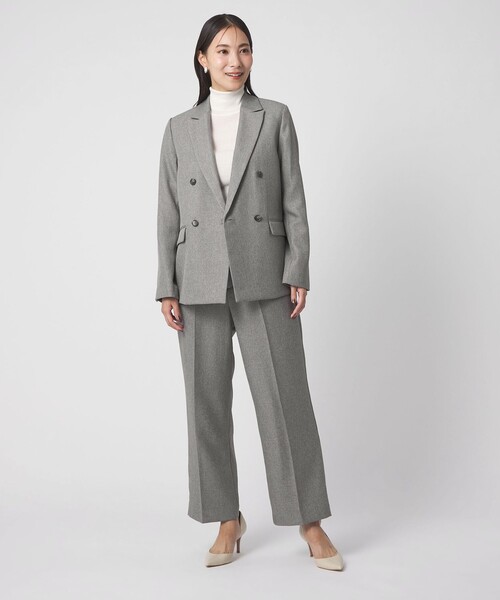 ツイードライク ダブルジャケット ‐ウォッシャブル・セットアップ対応