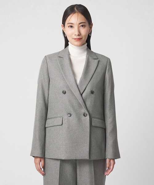 ツイードライク ダブルジャケット ‐ウォッシャブル・セットアップ対応