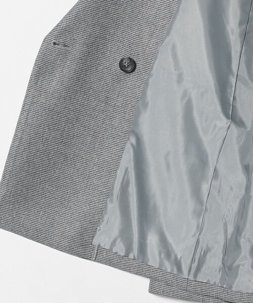 ユナイテッド　アローズ　ツイード　ジャケット　グレー ツイードライク ダブルジャケット ‐ウォッシャブル・セットアップ対応