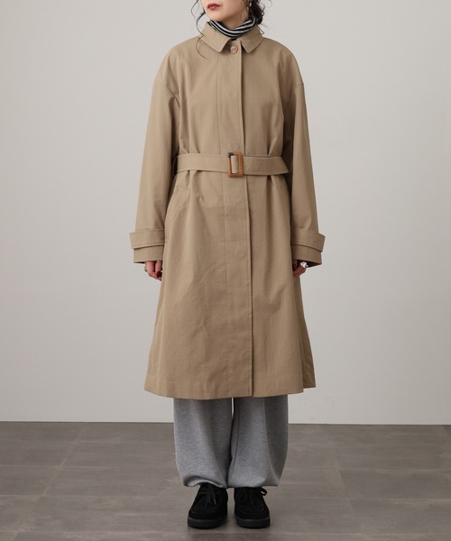 OMNES（オムネス）の「OMNES Supremo ステンカラーコート（ステンカラーコート・レディース・ネイビー/ベージュ・FREE）」の10枚目の写真