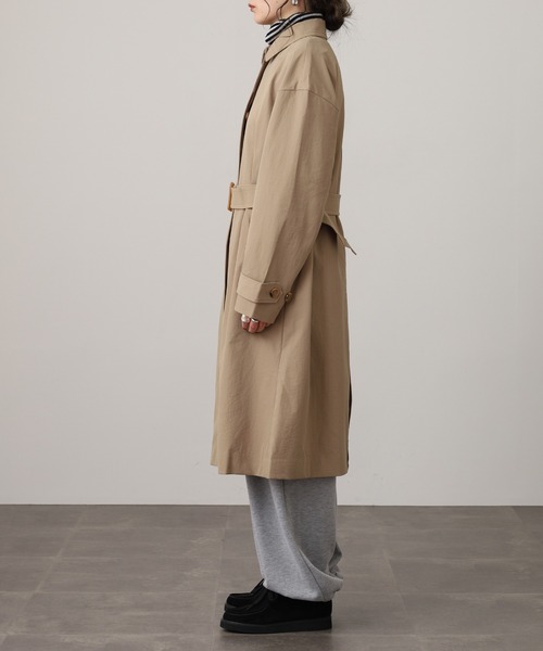 OMNES（オムネス）の「OMNES Supremo ステンカラーコート（ステンカラーコート・レディース・ネイビー/ベージュ・FREE）」の11枚目の写真