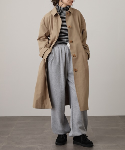 OMNES（オムネス）の「OMNES Supremo ステンカラーコート（ステンカラーコート・レディース・ネイビー/ベージュ・FREE）」の20枚目の写真