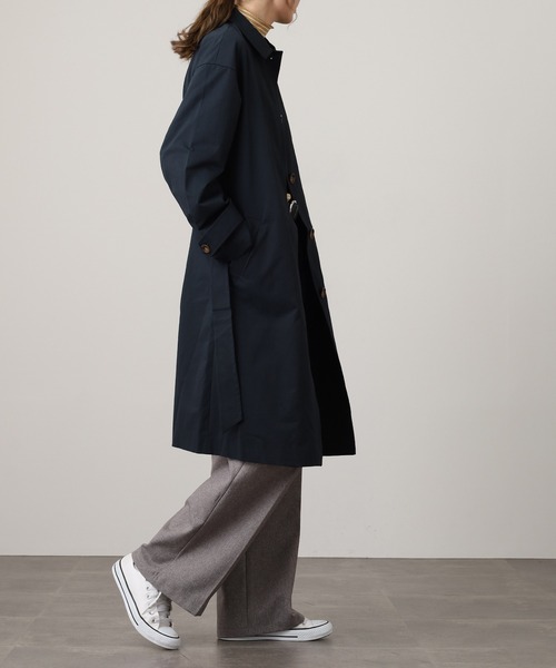 OMNES（オムネス）の「OMNES Supremo ステンカラーコート（ステンカラーコート・レディース・ネイビー/ベージュ・FREE）」の9枚目の写真