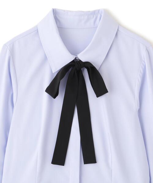 JILL by JILL STUART（ジルバイジルスチュアート）の「◇リボンタイ付シャツ（シャツ/ブラウス・レディース・ブルー/ホワイト・FREE）」の22枚目の写真