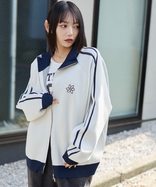 セール】WEGO/ライントラックニットジャケット（ブルゾン）｜WEGO
