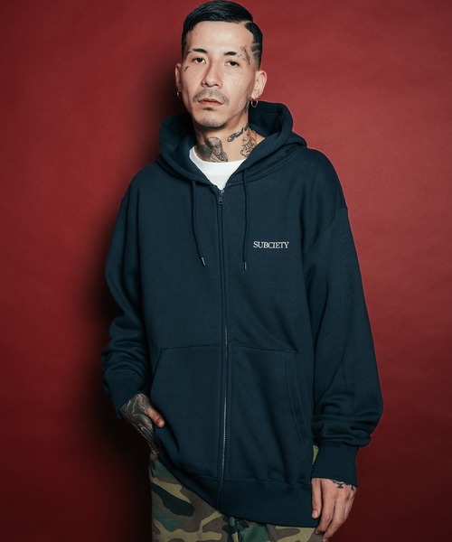 Subciety(サブサエティ)の「Maria zip hoodie(ベスト・メンズ・グレー/ブラック/ネイビー・SMALL/MEDIUM/LARGE/X-LARGE/XX-LARGE)」の16枚目の写真