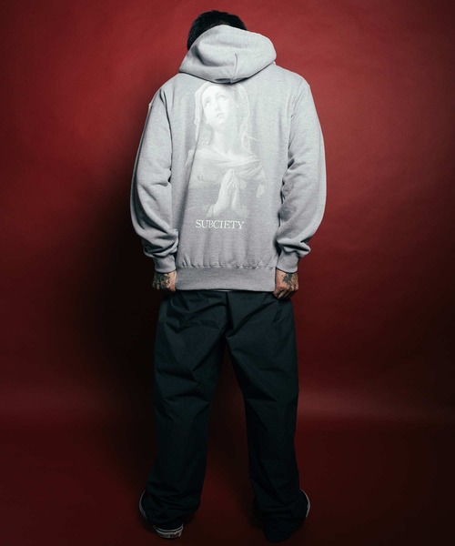 Subciety(サブサエティ)の「Maria zip hoodie(ベスト・メンズ・グレー/ブラック/ネイビー・SMALL/MEDIUM/LARGE/X-LARGE/XX-LARGE)」の4枚目の写真