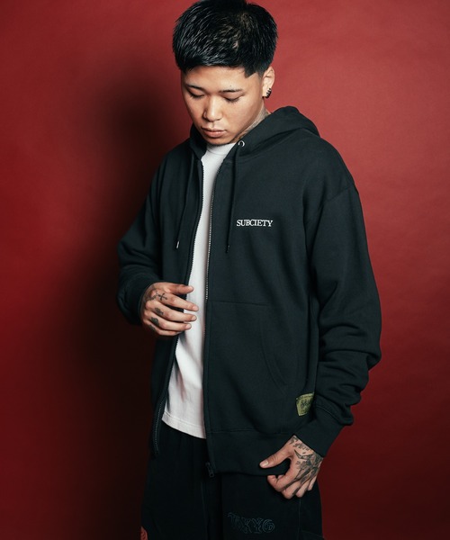 Subciety(サブサエティ)の「Maria zip hoodie(ベスト・メンズ・グレー/ブラック/ネイビー・SMALL/MEDIUM/LARGE/X-LARGE/XX-LARGE)」の14枚目の写真