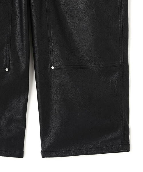 DANKE SCHON(ダンケシェーン)の「DankeSchon/ダンケシェーン/PU LEATHER W-KNEE PAINTER PANTS(その他パンツ・レディース・ブラック・L/M/S/XL)」の4枚目の写真