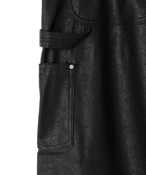 DANKE SCHON(ダンケシェーン)の「DankeSchon/ダンケシェーン/PU LEATHER W-KNEE PAINTER PANTS(その他パンツ・レディース・ブラック・L/M/S/XL)」の6枚目の写真