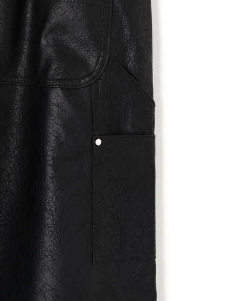 DANKE SCHON(ダンケシェーン)の「DankeSchon/ダンケシェーン/PU LEATHER W-KNEE PAINTER PANTS(その他パンツ・レディース・ブラック・L/M/S/XL)」の7枚目の写真