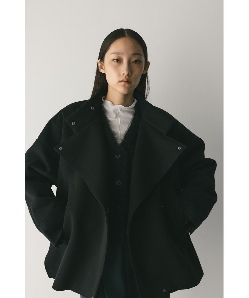 新品未使用タグ付き✨近年✨アドーア ミディボンディングポンチョジャケット M 黒 ミディボンディングポンチョジャケット | アドーア(ADORE) | マルイ