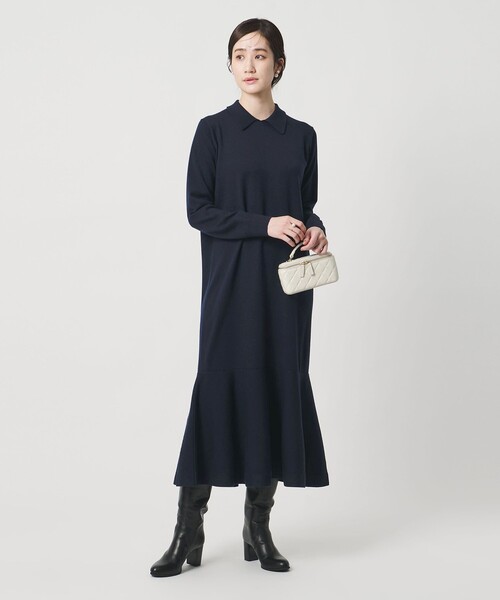ニット ペプラム ロング ワンピース（ワンピース）｜UNITED ARROWS