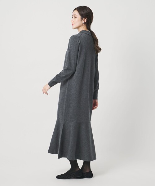 ニット ペプラム ロング ワンピース（ワンピース）｜UNITED ARROWS